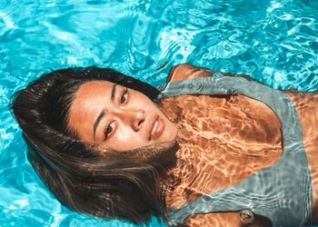 Close up of face looking serene with eyes closed